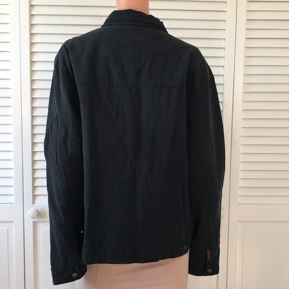 PLUGG JEAN CO. Black Cotton Zip Up Jacket Size Large - Picture 12 of 12